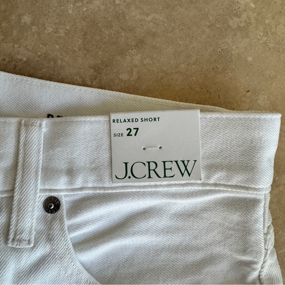 J Crew White Relaxed Denim Short 3 Inch Inseam Raw Hem Womens Size 27 - Picture 13 of 15
